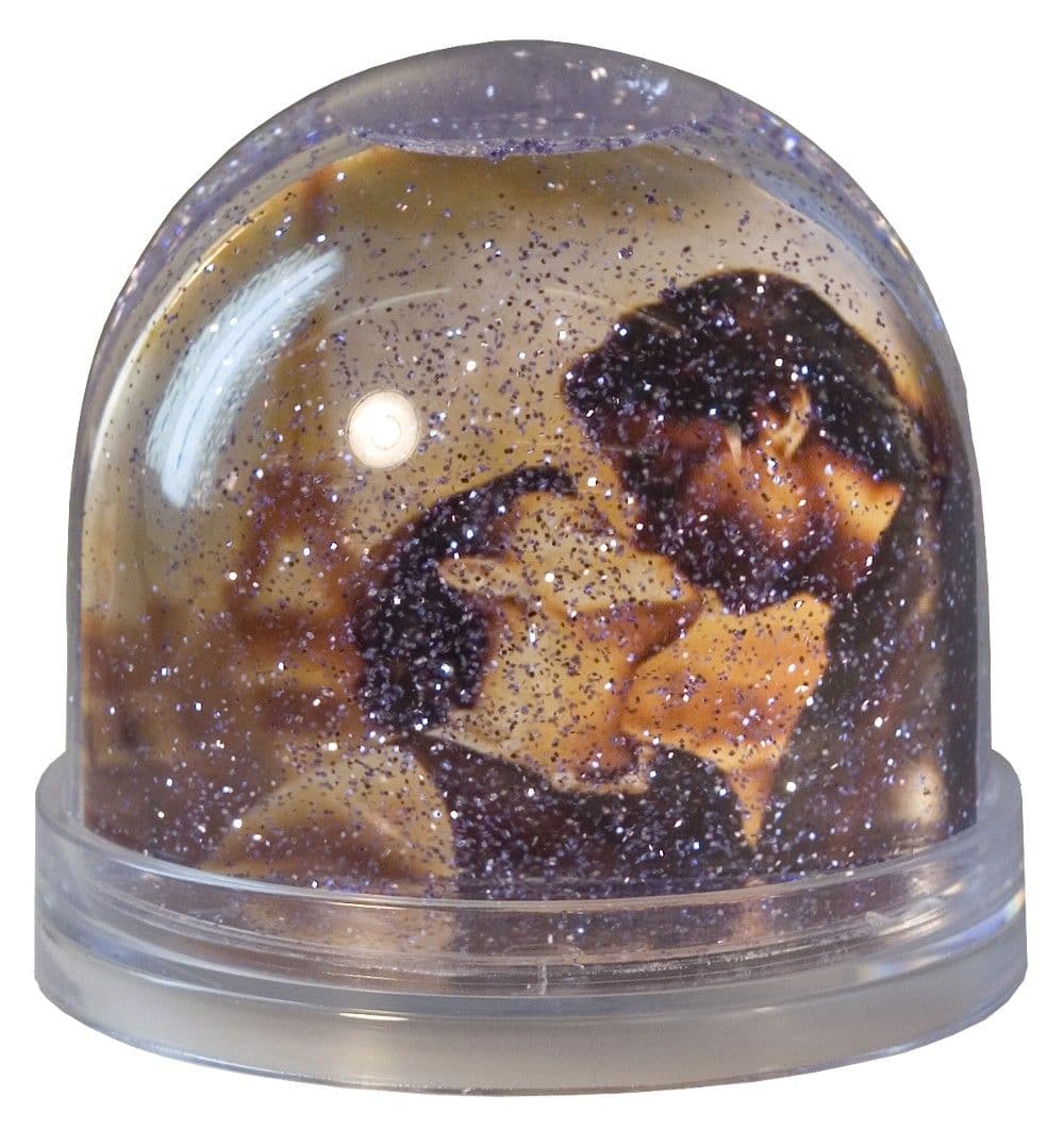 Bola glitter morada portafotos para sublimación