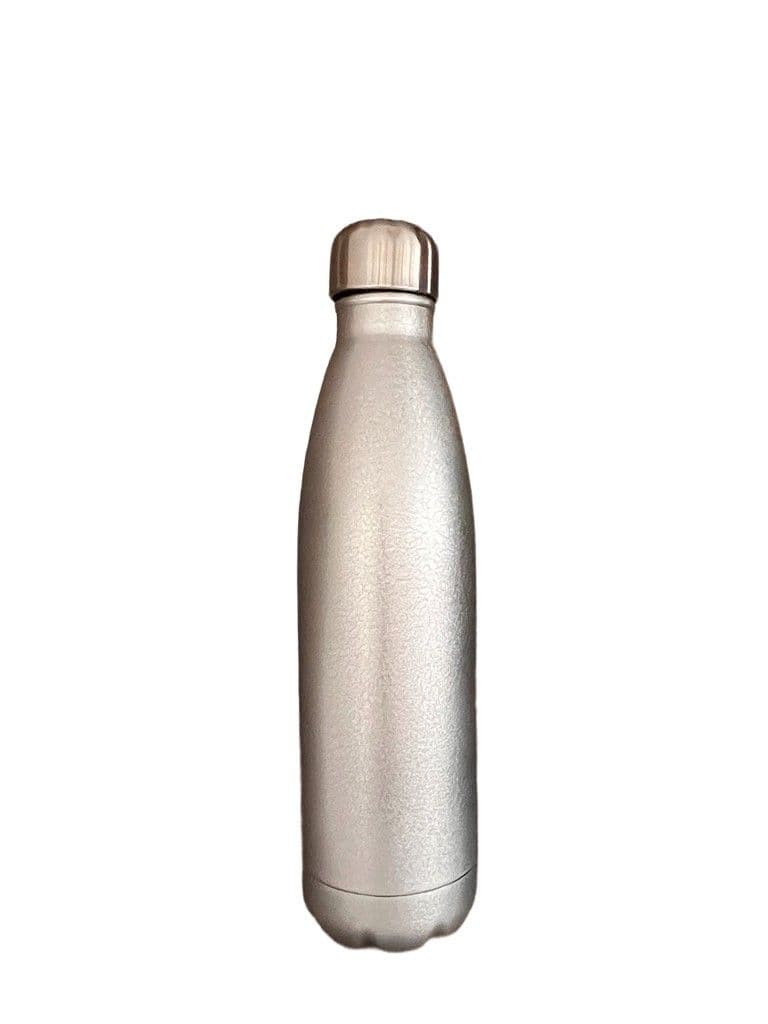 BOTELLA ACERO INOXIDABLE 500 ML. EFECTO PINTURA (PLATA)