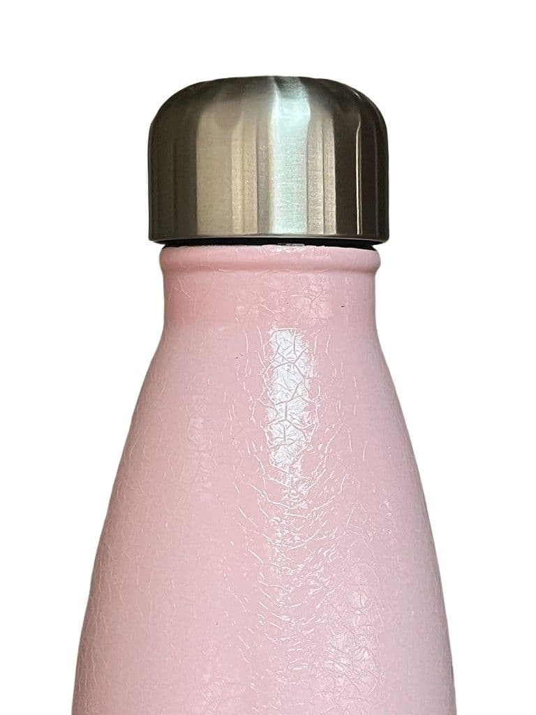 BOTELLA ACERO INOXIDABLE 500 ML. EFECTO PINTURA (ROSA)