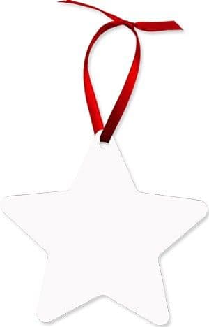 Decoración estrella aluminio 2 caras 96,8x101 mm (4331)