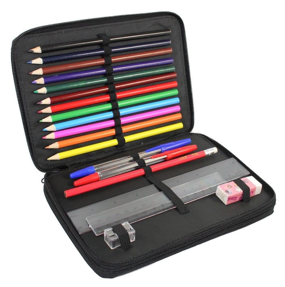 Estuche escolar con lápices para sublimación