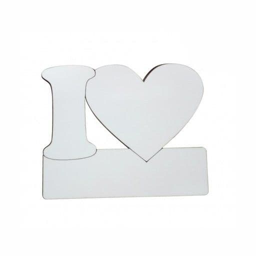 IMÁN DE MADERA I LOVE BLANCO 9.5 x 7.5 cm