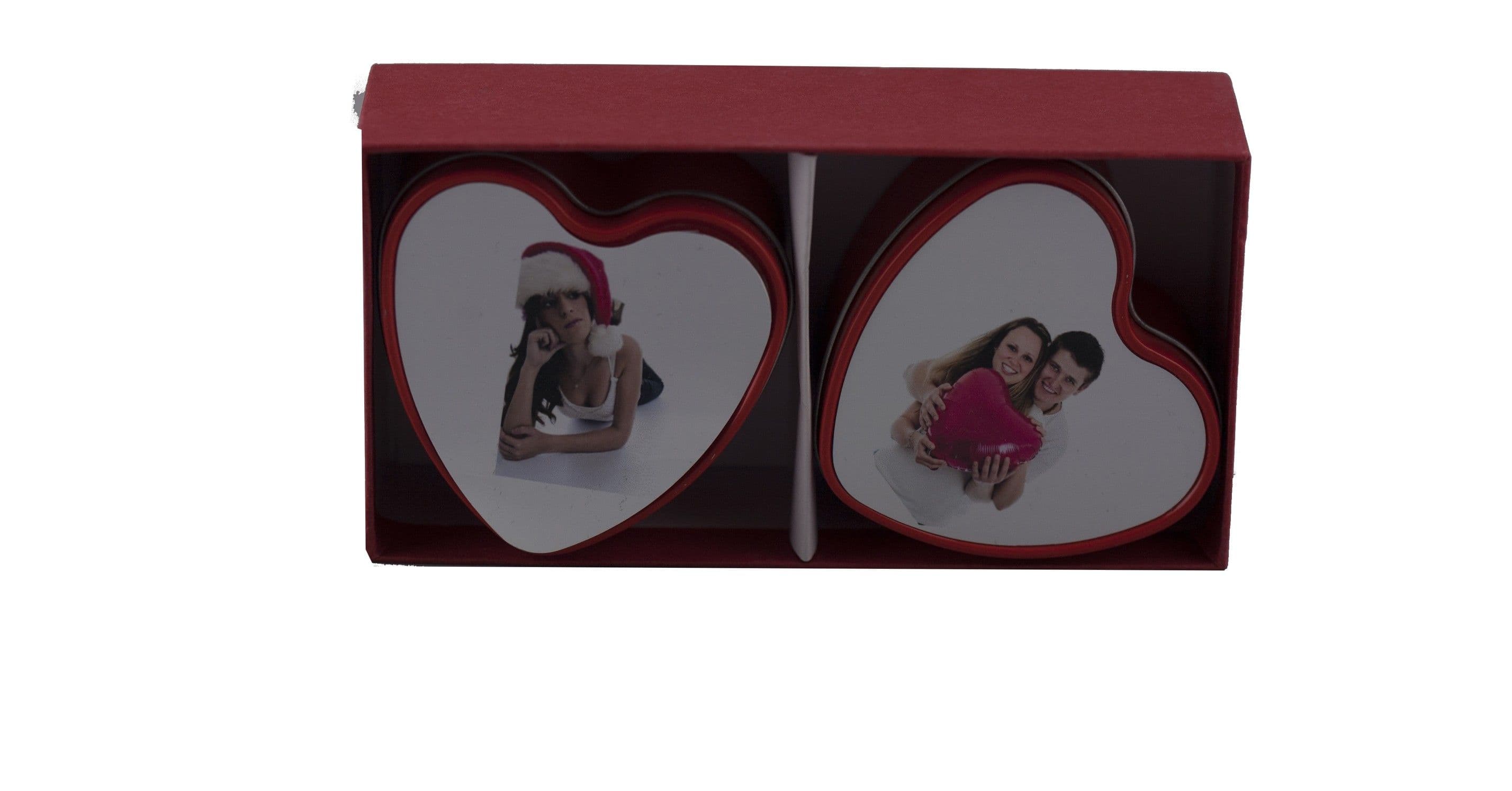 KIT 2 VELAS FORMA CORAZÓN+PLACA Y CAJA