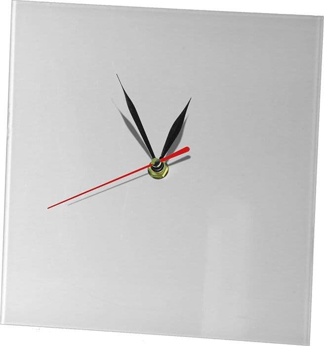 RELOJ CUADRADO DE VIDRIO (287X287X4 MM)