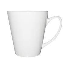 TAZA BLANCA CÓNICA 12 OZ