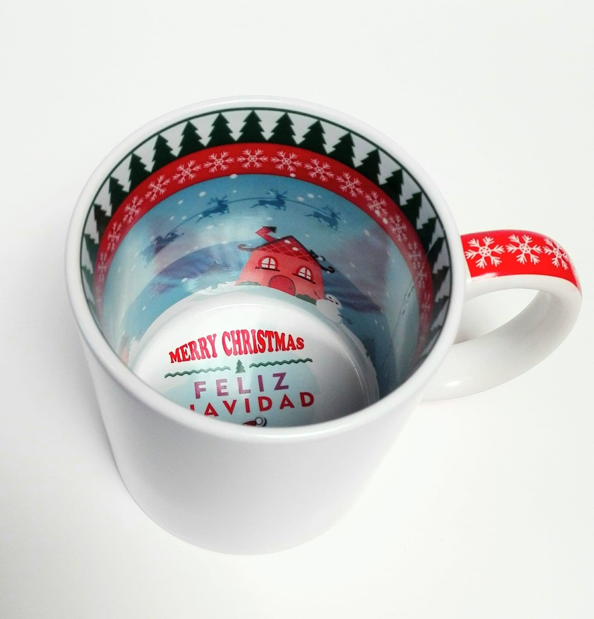 TAZA BLANCA INTERIOR FELIZ NAVIDAD