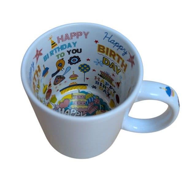 TAZA BLANCA INTERIOR HAPPY BIRTHDAY PREMIUM AAA