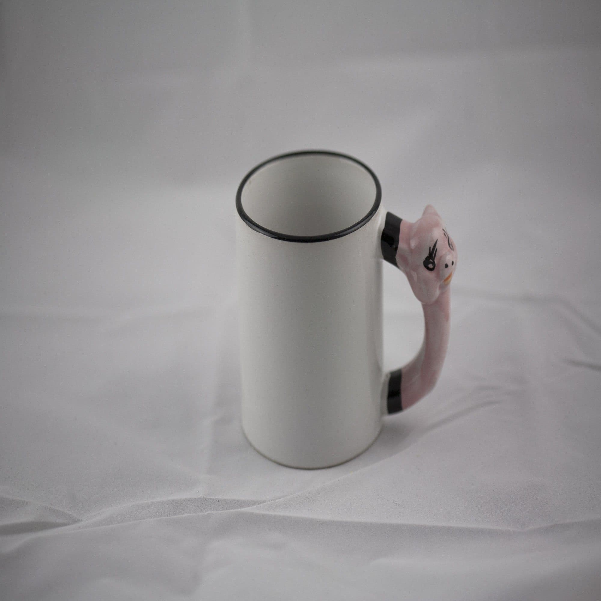 TAZA CON ASA DE ANIMAL CERDITO PARA SUBLIMACIÓN