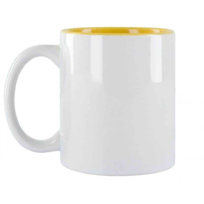 TAZA CON INTERIOR COLOR AMARILLO PREMIUM AAA S/CAJA