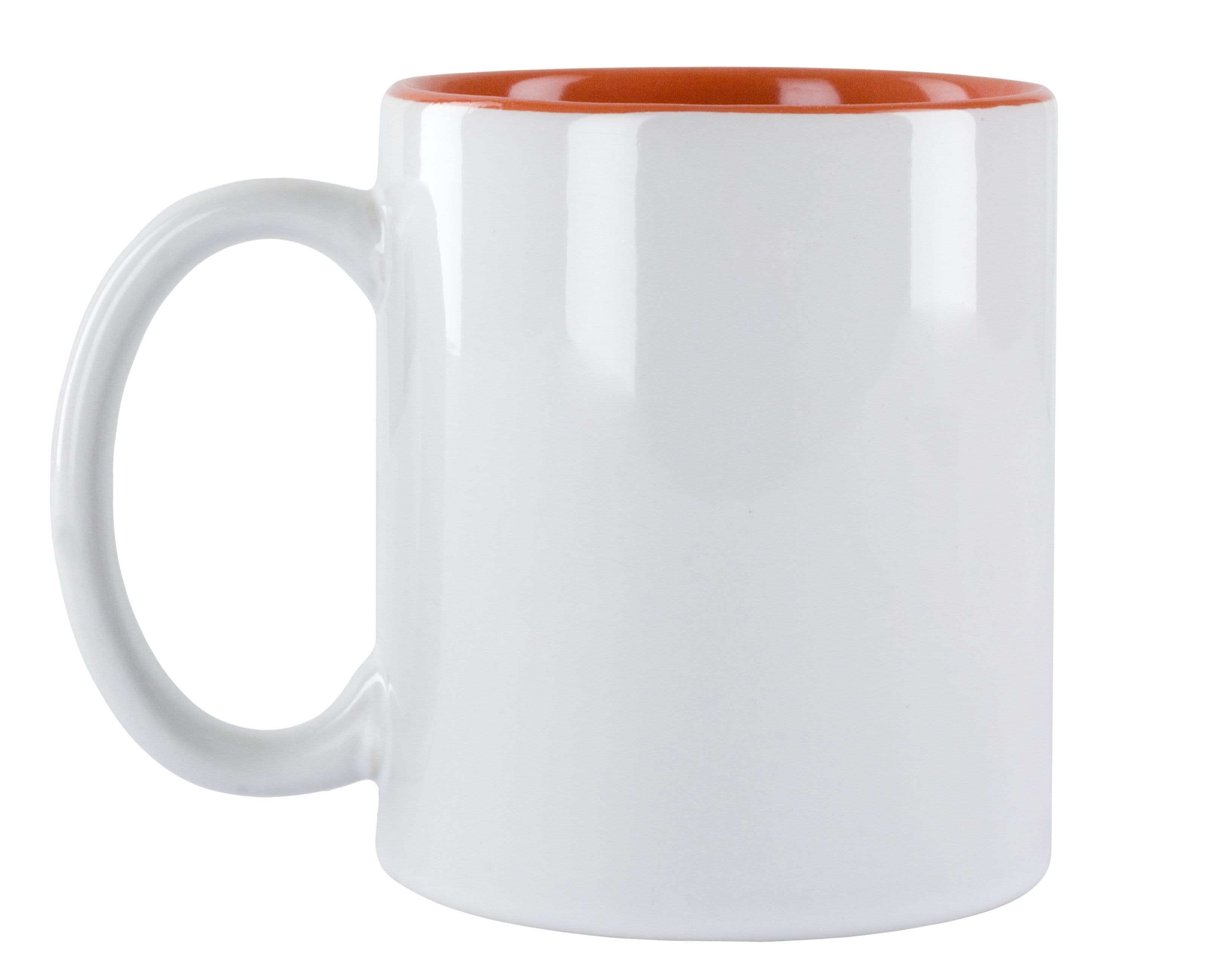 TAZA CON INTERIOR COLOR NARANJA PARA SUBLIMACIÓN