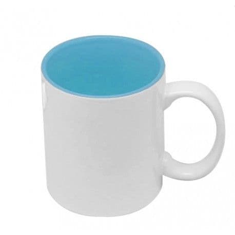 TAZA DE PLASTICO INTERIOR CELESTE