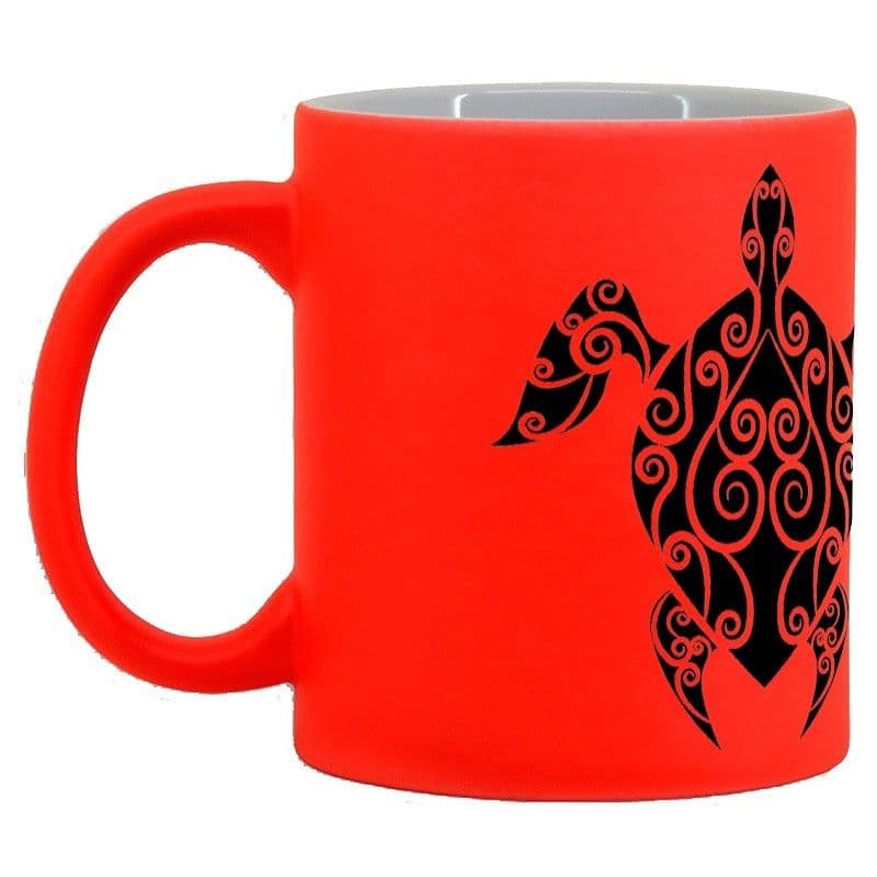 TAZA FLUO MATE ROJA