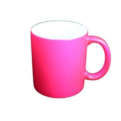 TAZA FLUOR MATE ROSA