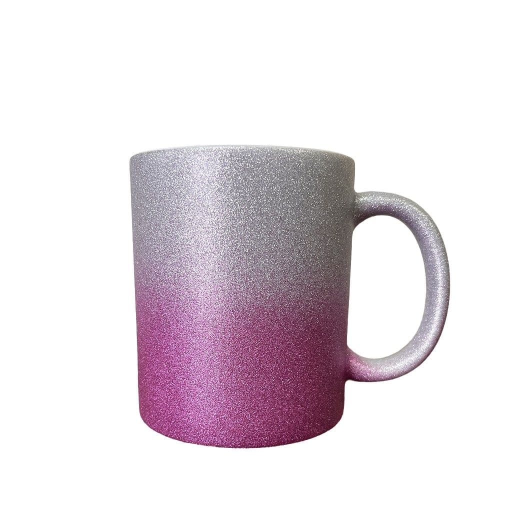 TAZA GLITTER BICOLOR GRADUAL (PLATA-MORADO)