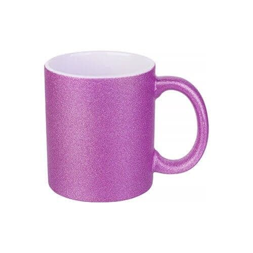 TAZA GLITTER MORADA