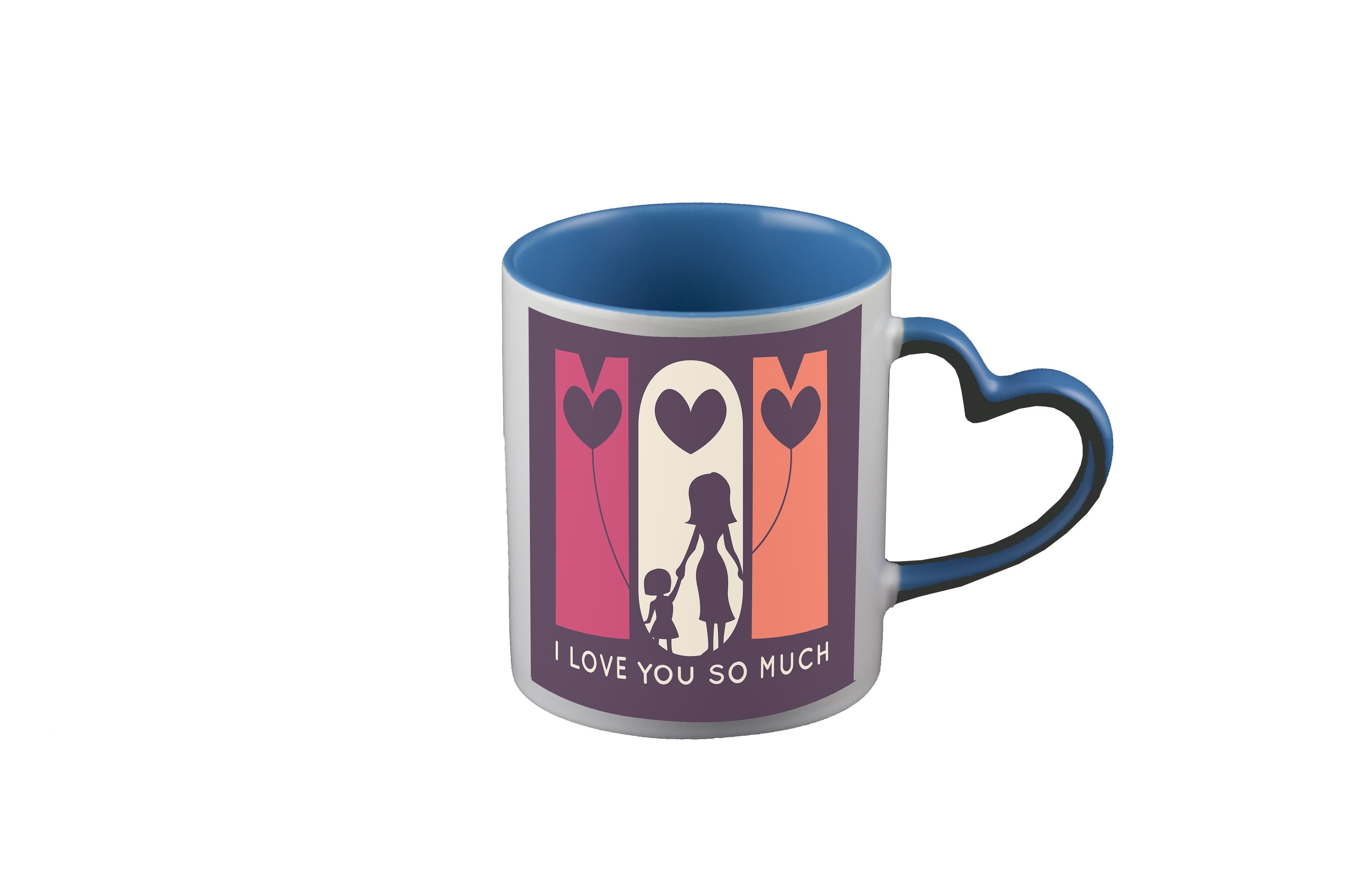 TAZA INTERIOR Y ASA CORAZÓN CELESTE