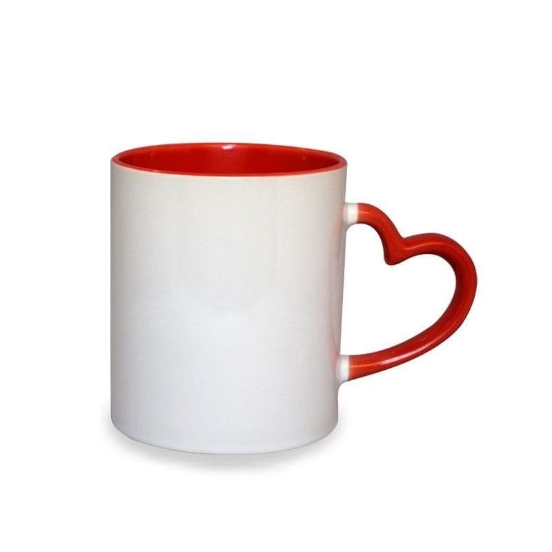 TAZA INTERIOR Y ASA CORAZÓN ROJA