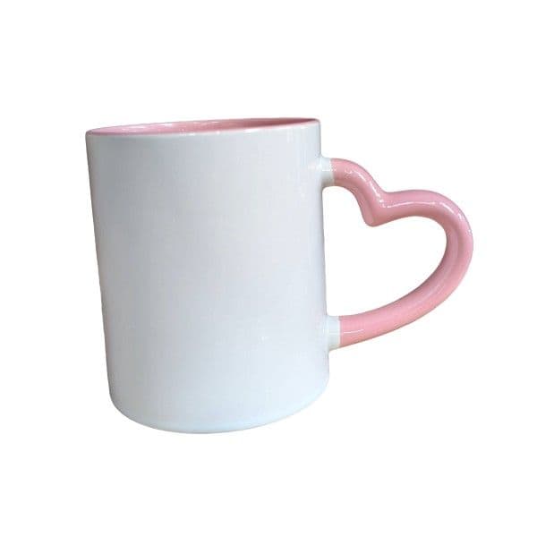 TAZA INTERIOR Y ASA CORAZÓN ROSA