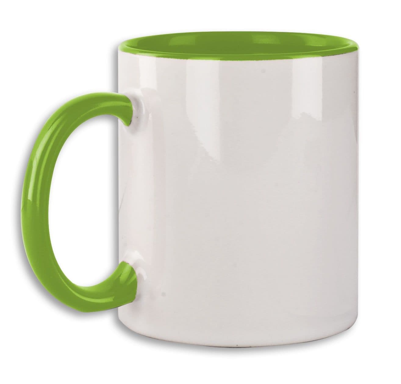 TAZA INTERIOR Y ASAS VERDE CLARO PARA SUBLIMACIÓN