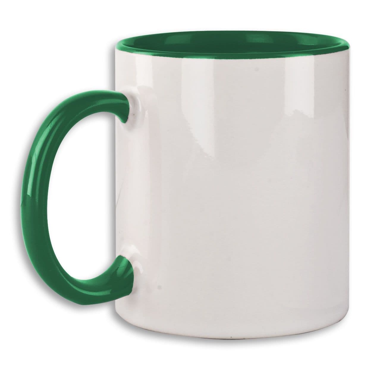 TAZA INTERIOR Y ASAS VERDE PARA SUBLIMACIÓN