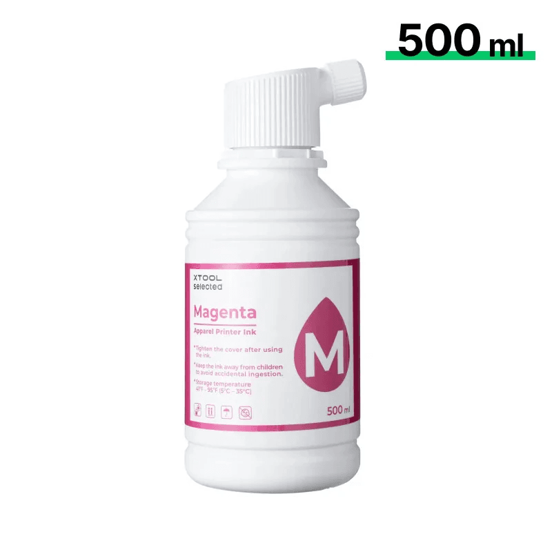 Tinta magenta xTool Selected para impresora Apparel de 500 ml